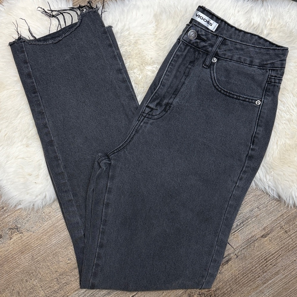 Vigoss 90’s Billie Straight Leg Washed Black Jeans size 26
